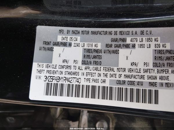 2024 MAZDA MAZDA3 2.5 S SELECT SPORT — I9