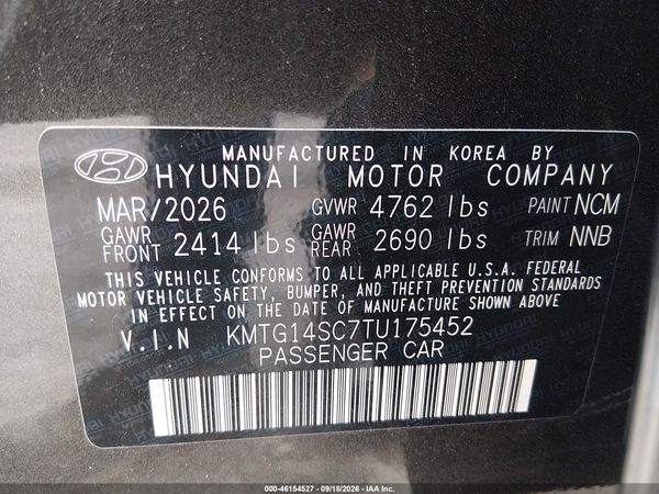 2026 GENESIS G70 2.5T RWD — I9