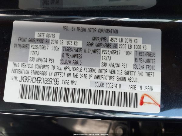 2019 MAZDA CX-5 TOURING — I9