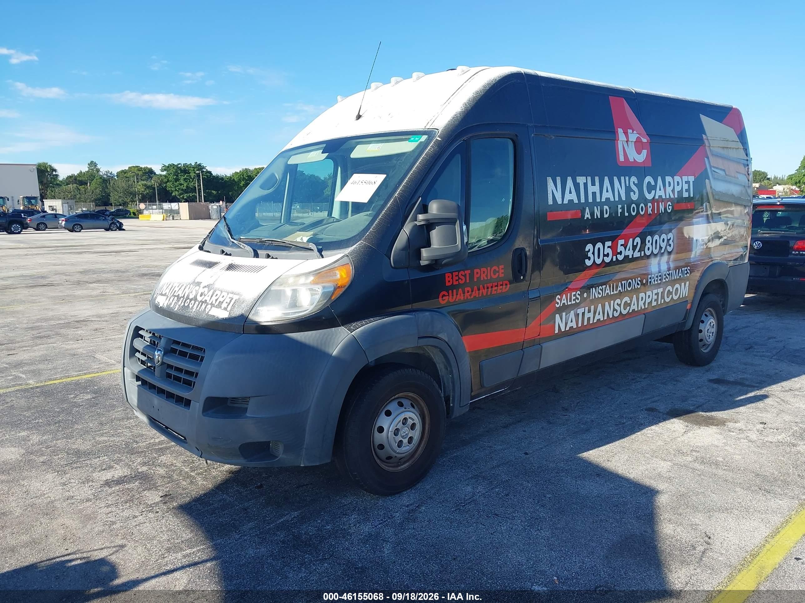 2017 RAM PROMASTER 2500 HIGH ROOF 159 WB — I2