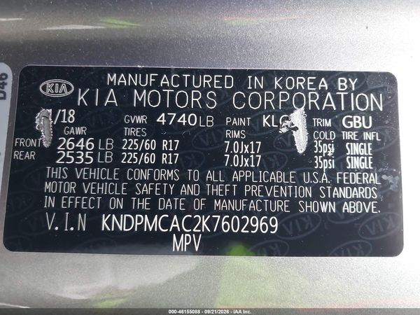 2019 KIA SPORTAGE LX — I9