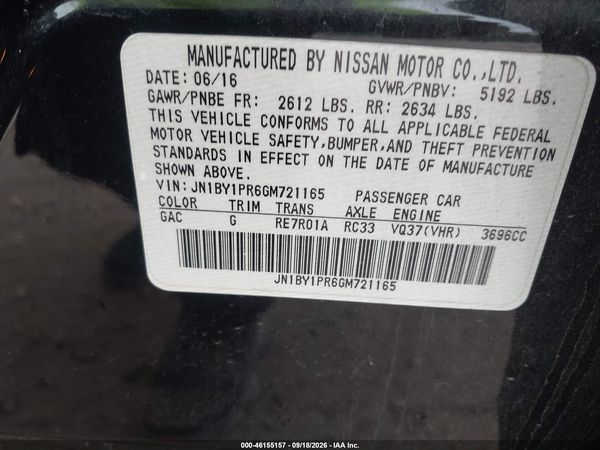 2016 INFINITI Q70L 3.7X — I9