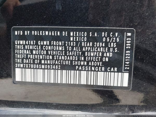 2025 VOLKSWAGEN JETTA 1.5T SE — I9