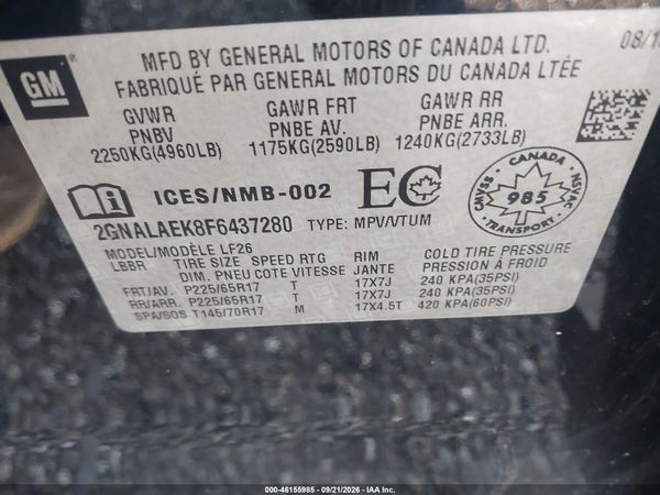 2015 CHEVROLET EQUINOX LS — I9