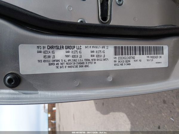2012 CHRYSLER 300 LIMITED — I9