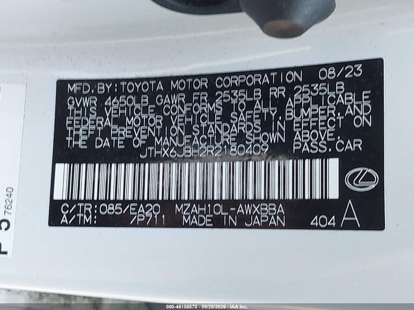 2024 LEXUS UX 250H 250h Base — I9