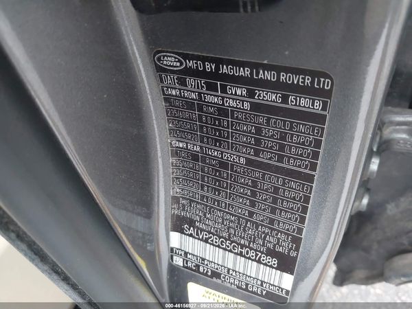 2016 LAND ROVER RANGE ROVER EVOQUE SE/SE PREMIUM — I9