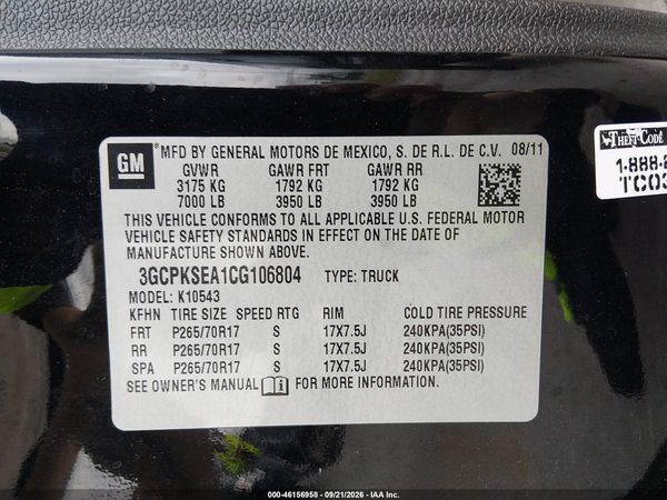2012 CHEVROLET SILVERADO 1500 LT — I9