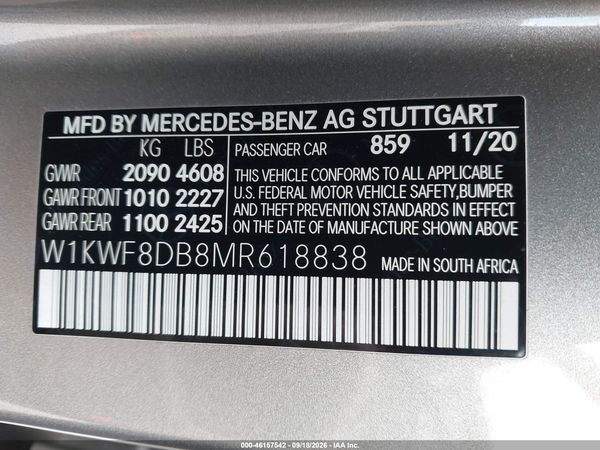 2021 MERCEDES-BENZ C 300 SEDAN — I9