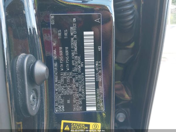 2016 TOYOTA HIGHLANDER XLE V6 — I9