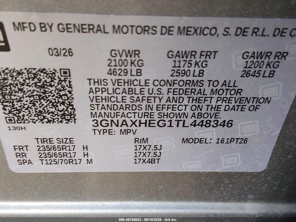 2026 CHEVROLET EQUINOX FWD LT — I9