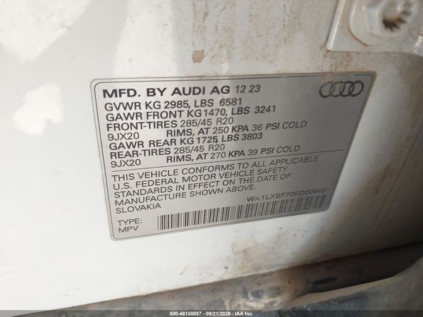 2024 AUDI Q7 — I9