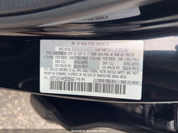 2021 MAZDA CX-9 GRAND TOURING — I9