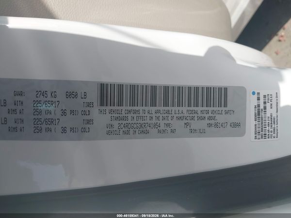 2019 DODGE GRAND CARAVAN SXT — I9