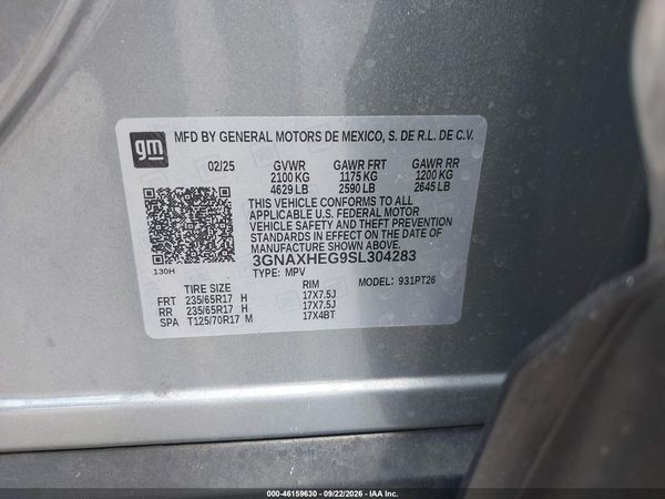 2025 CHEVROLET EQUINOX FWD LT — I9