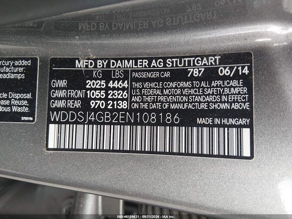 2014 MERCEDES-BENZ CLA 250 4MATIC — I9