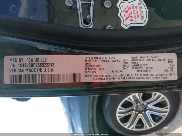 2025 JEEP WAGONEER L SERIES II 4X4 — I9