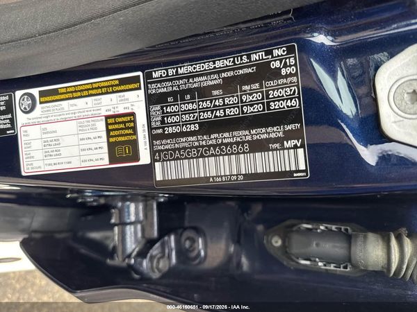 2016 MERCEDES-BENZ GLE 400 4MATIC — I9