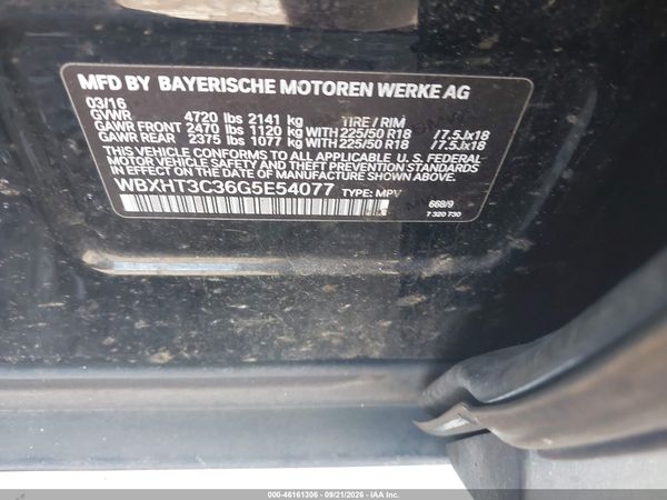 2016 BMW X1 XDRIVE28I — I9