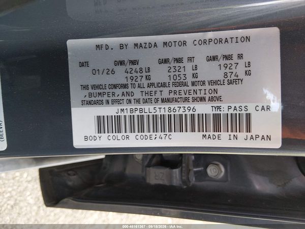 2026 MAZDA MAZDA3 2.5 S CARBON EDITION — I9