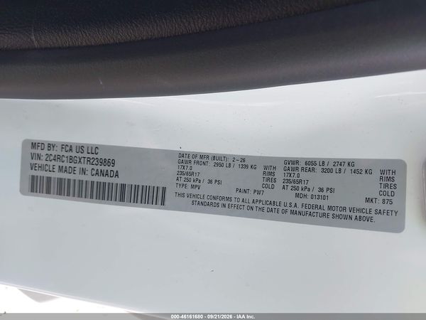 2026 CHRYSLER PACIFICA SELECT — I9