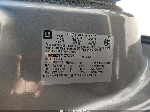 2012 CHEVROLET SILVERADO 1500 LT — I9