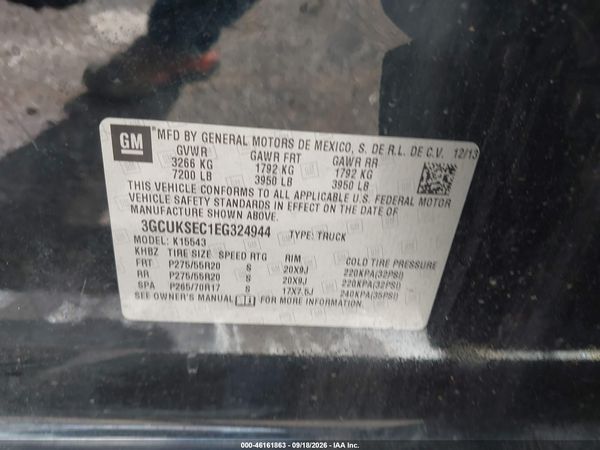 2014 CHEVROLET SILVERADO 1500 1LZ — I9
