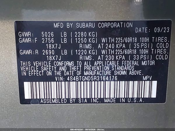 2024 SUBARU OUTBACK LIMITED XT — I9
