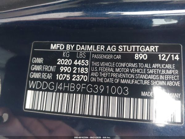 2015 MERCEDES-BENZ C 250 C250 — I9