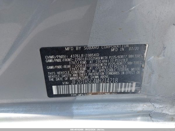 2021 SUBARU CROSSTREK SPORT — I9