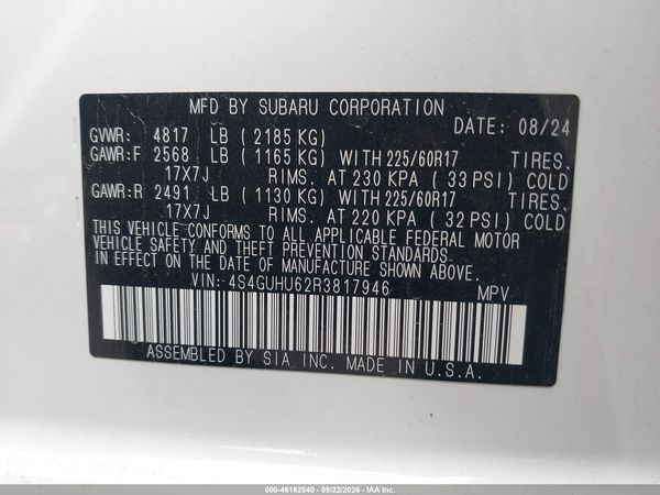 2024 SUBARU CROSSTREK WILDERNESS — I9