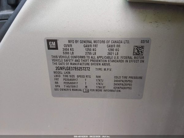 2014 CHEVROLET EQUINOX 2LT — I9