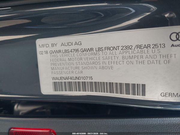 2018 AUDI A4 — I9