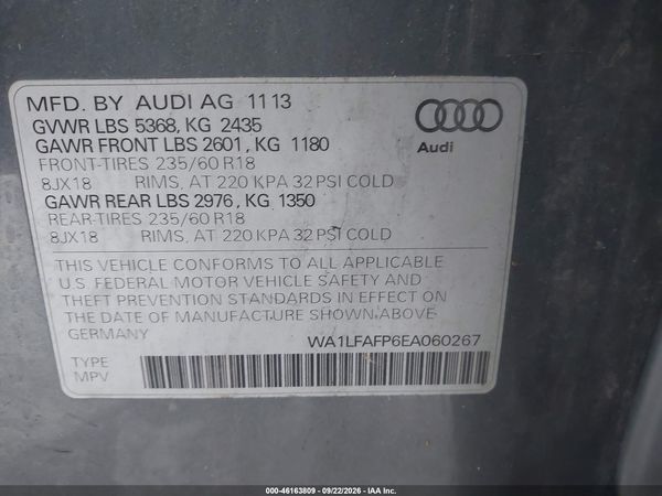 2014 AUDI Q5 2.0T PREMIUM — I9