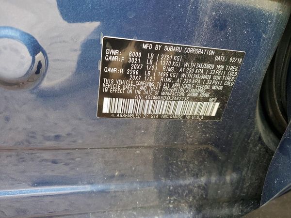 2019 SUBARU ASCENT