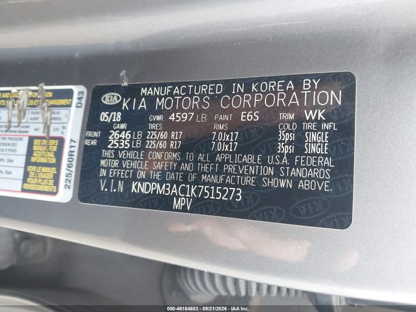 2019 KIA SPORTAGE LX — I9