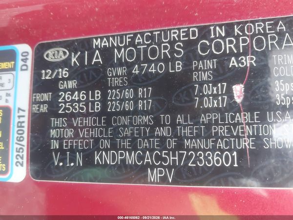 2017 KIA SPORTAGE LX — I9