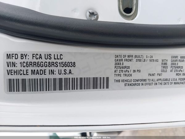 2024 RAM 1500 CLASSIC SLT  4X2 6'4 BOX — I9