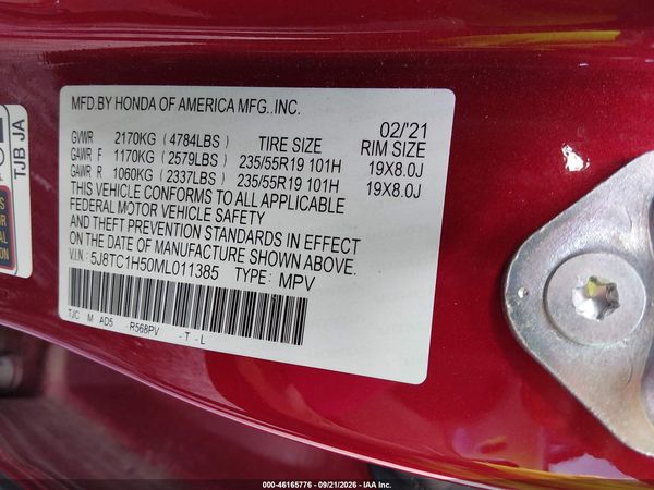 2021 ACURA RDX TECHNOLOGY PACKAGE — I9