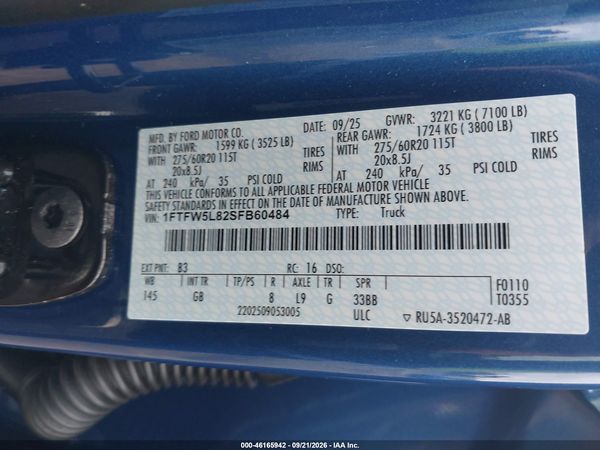 2025 FORD F-150 LARIAT — I9