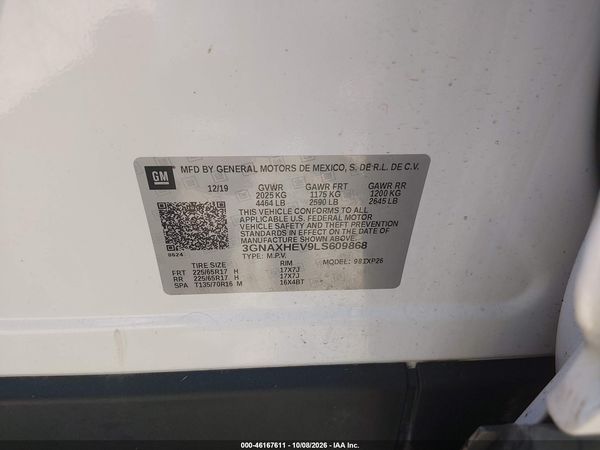 2020 CHEVROLET EQUINOX FWD LS — I9