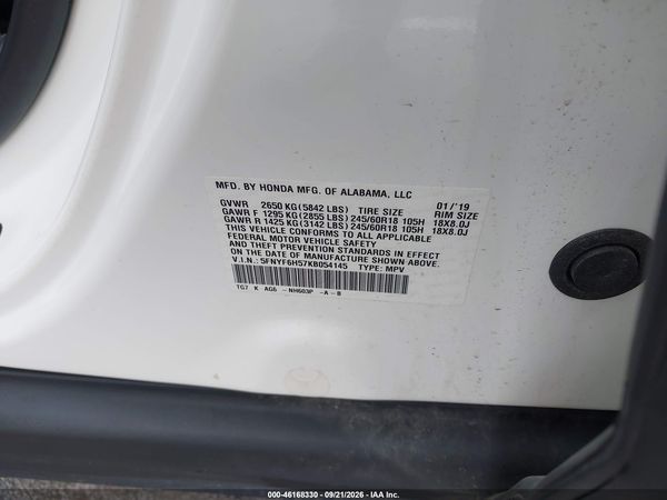 2019 HONDA PILOT EX-L — I9