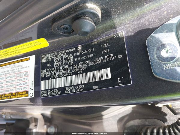 2017 TOYOTA 4RUNNER TRD OFF ROAD PREMIUM — I9