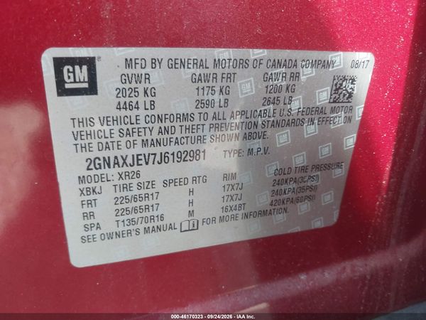 2018 CHEVROLET EQUINOX LT — I9