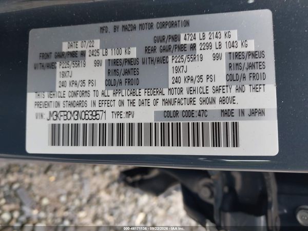 2022 MAZDA CX-5 2.5 S CARBON EDITION — I9