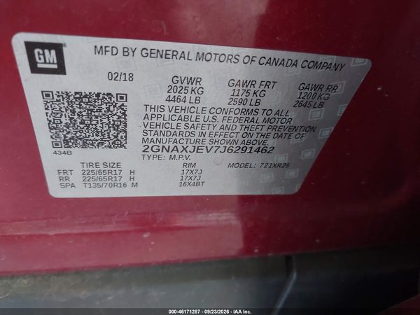 2018 CHEVROLET EQUINOX LT — I9