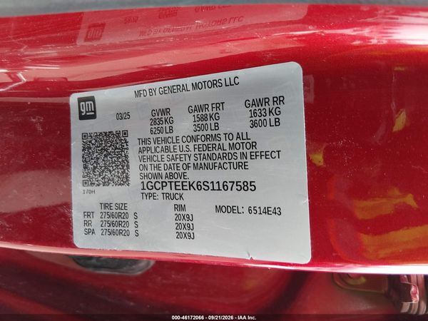 2025 CHEVROLET COLORADO 4WD TRAIL BOSS — I9