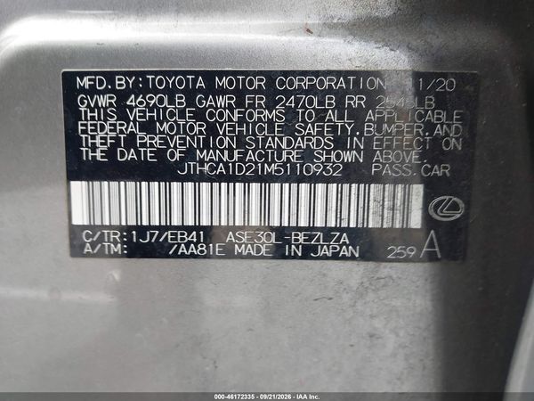 2021 LEXUS IS 300 300 Comfort — I9