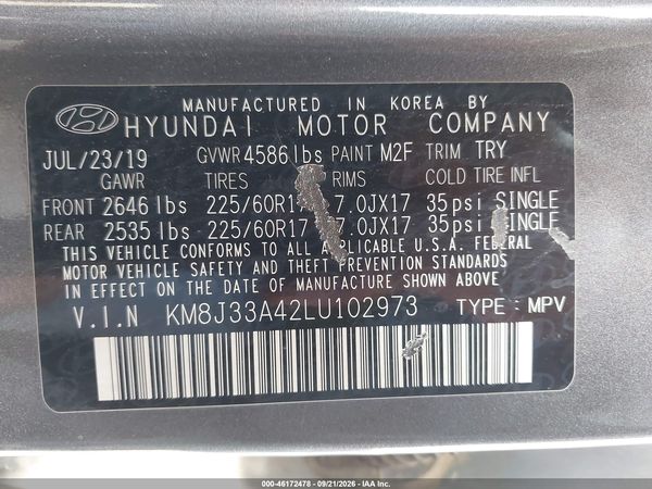 2020 HYUNDAI TUCSON VALUE — I9