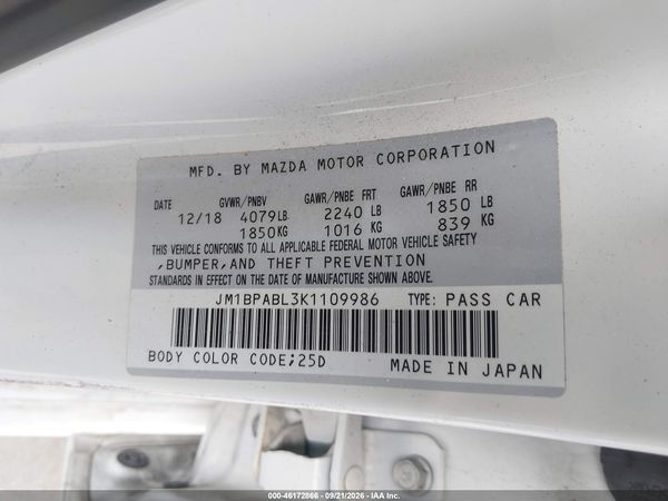 2019 MAZDA MAZDA3 — I9
